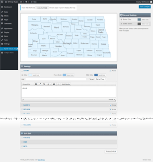 Interactive Map of North Dakota WordPress Plugin