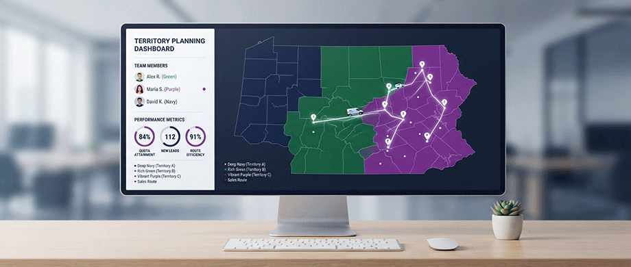 Visual Territory Planning and Regional Coverage