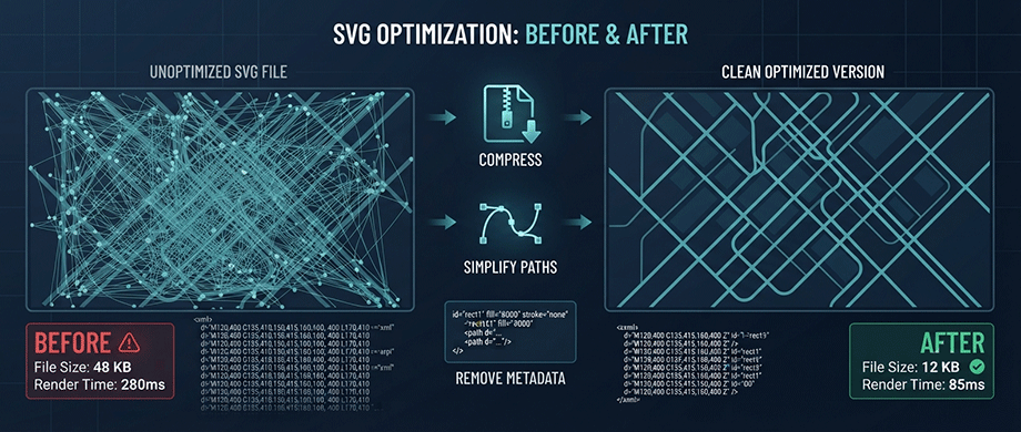 Optimizing SVG Vector Maps for Speed