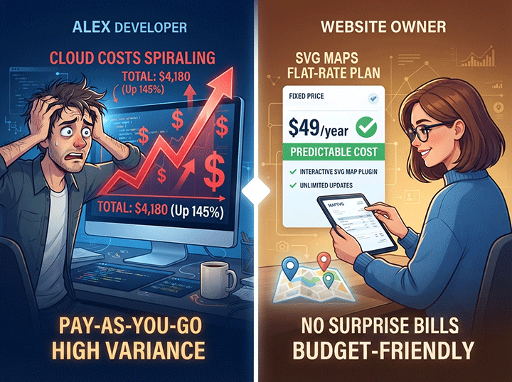 Google Maps API Fees vs. Flat-Rate SVG Maps: A Cost-Benefit Analysis