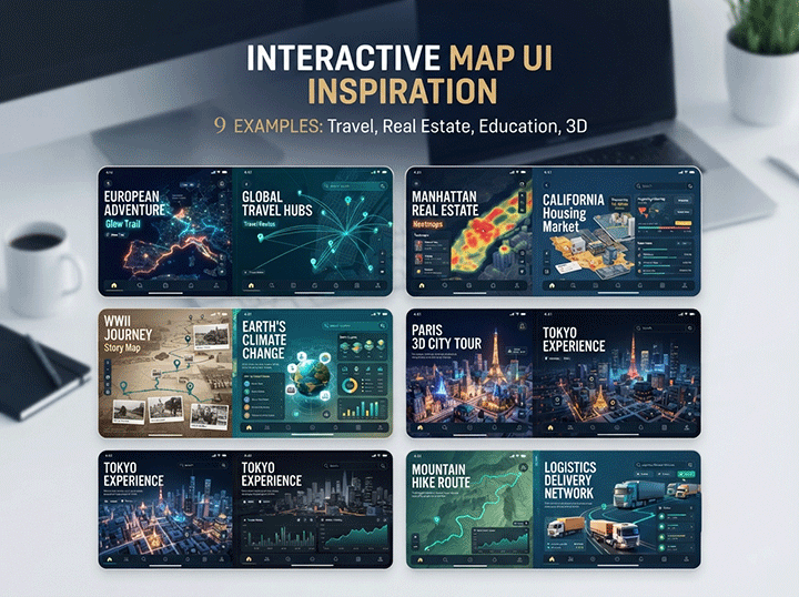 Top 9 Inspiring Examples of Interactive Maps in Modern Web Design