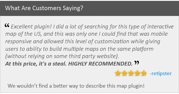 Customer feedback about the map plugin