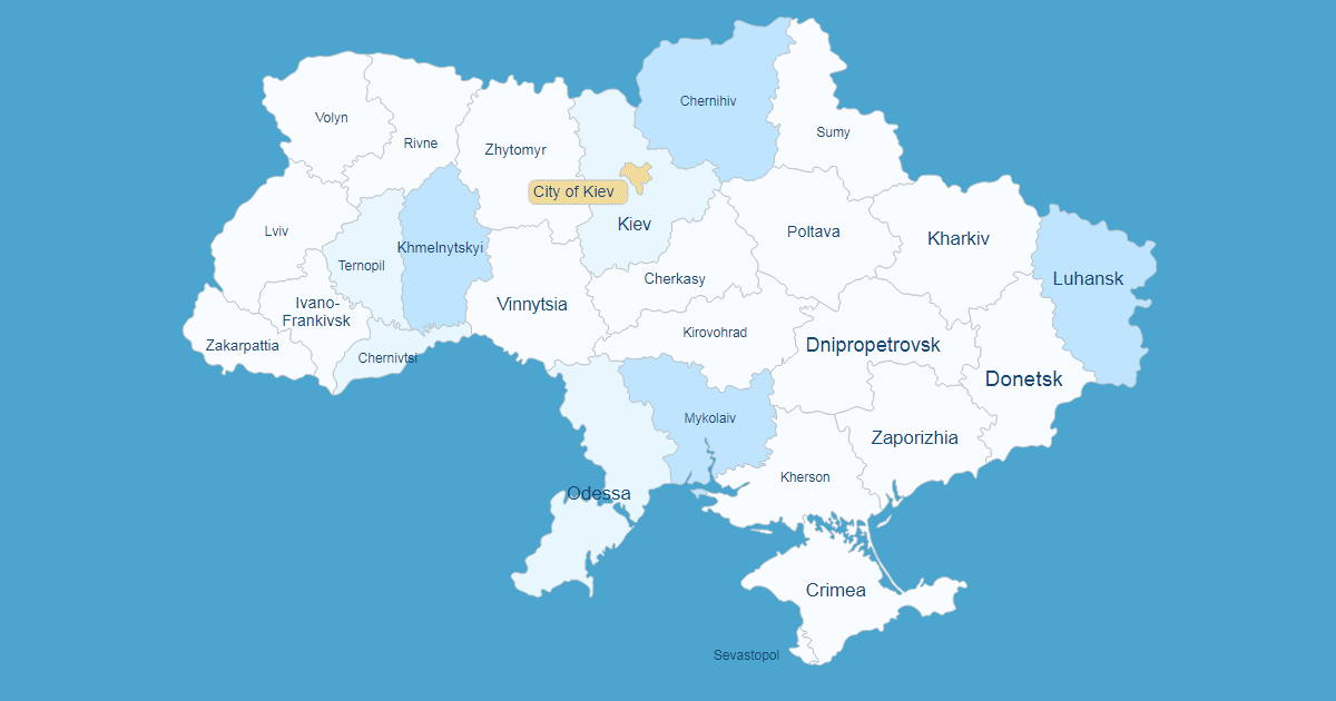  Interactive  Map  of Ukraine WordPress Plugin 