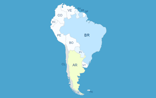 Interactive South America Map WordPress Plugin
