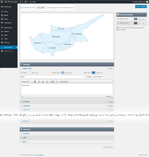 Interactive Map of cyprus WordPress Plugin