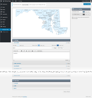 Interactive Map of Maryland WordPress Plugin