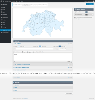 Interaktive Karte Schweiz WordPress-Plugin